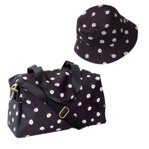 Alice + Olivia Daisy Printed Canvas Duffle Bag and Bucket Hat